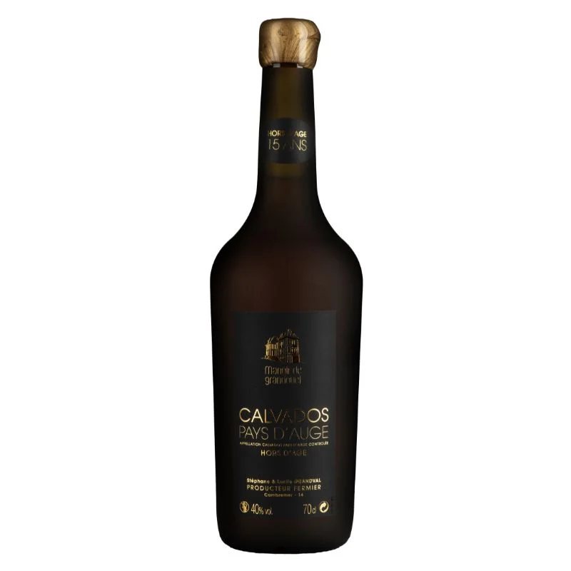 Calvados Pays d’Auge Hors d’Age 15 ans Bottle Manoir de Grandouet - Vins Rouges Harmonieux pour Chaque Occasion