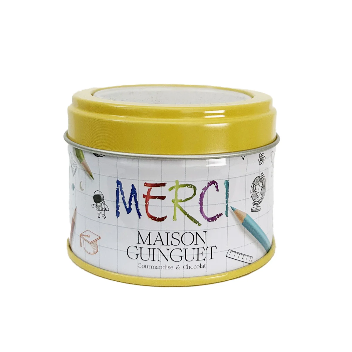 GUINGUET Boite métal Merci 65g - Vins Rouges Harmonieux pour Chaque Occasion - {'count': 1, 'name': 'Imprimer'}