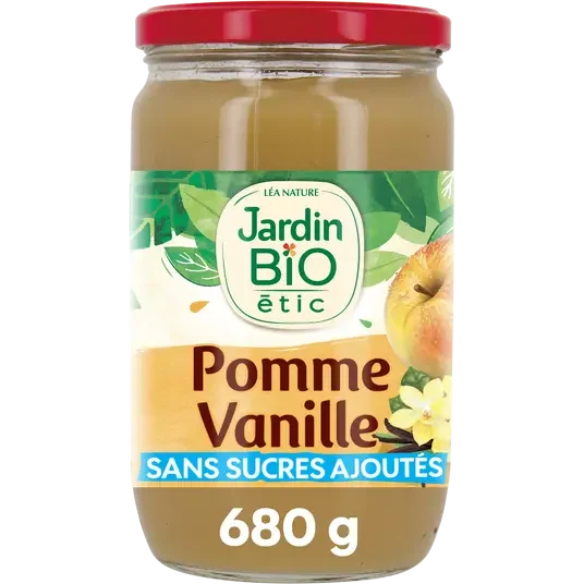 JB France compote pomme vanille bio 680 g - E-shop mondial – Produits durables, modernes et accessibles partout