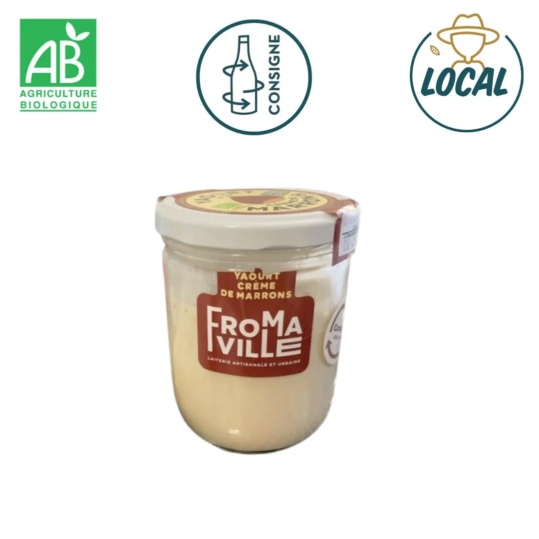 Yaourt Crème de marrons 450g x 1 - Vins Rouges Harmonieux pour Chaque Occasion Yaourt brassé à la crème de marron - 2 formats - Fromagerie De St Servais -  Locavor.fr