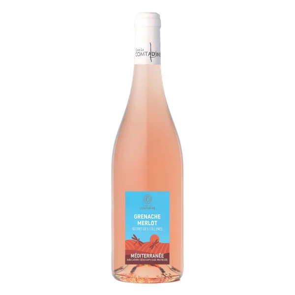 Secret des Collines – Grenache & Merlot | IGP Méditerranée | 2025 Rosé | NOUVEAUTÉ - Vins Rouges Medium Harmonieux pour Chaque Occasion