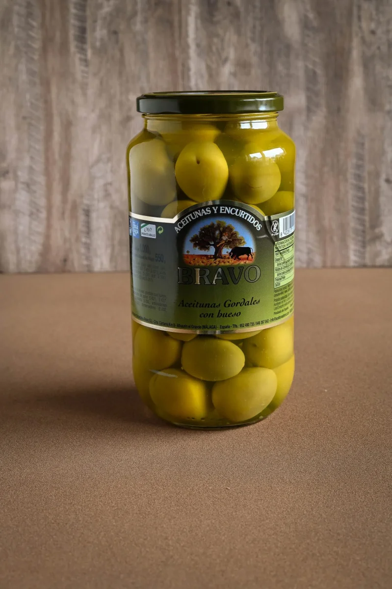 Olives vertes “Gordales” avec noyau (550g) - Vins Rouges Harmonieux pour Chaque Occasion Huile d'olive à l'ancienne AOP Aix | Domaine la Michelle