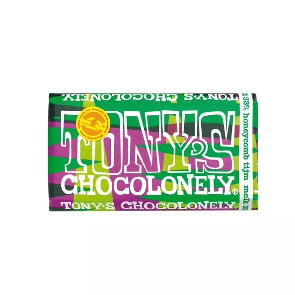 Tony’s Chocolonely reep melk Foc 32% honeycomb tijm 180 gr - Vins Rouges Harmonieux pour Chaque Occasion