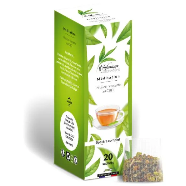 Infusion CBD Méditation Spectre Complet Édition Limitée Art Table Française Promotion