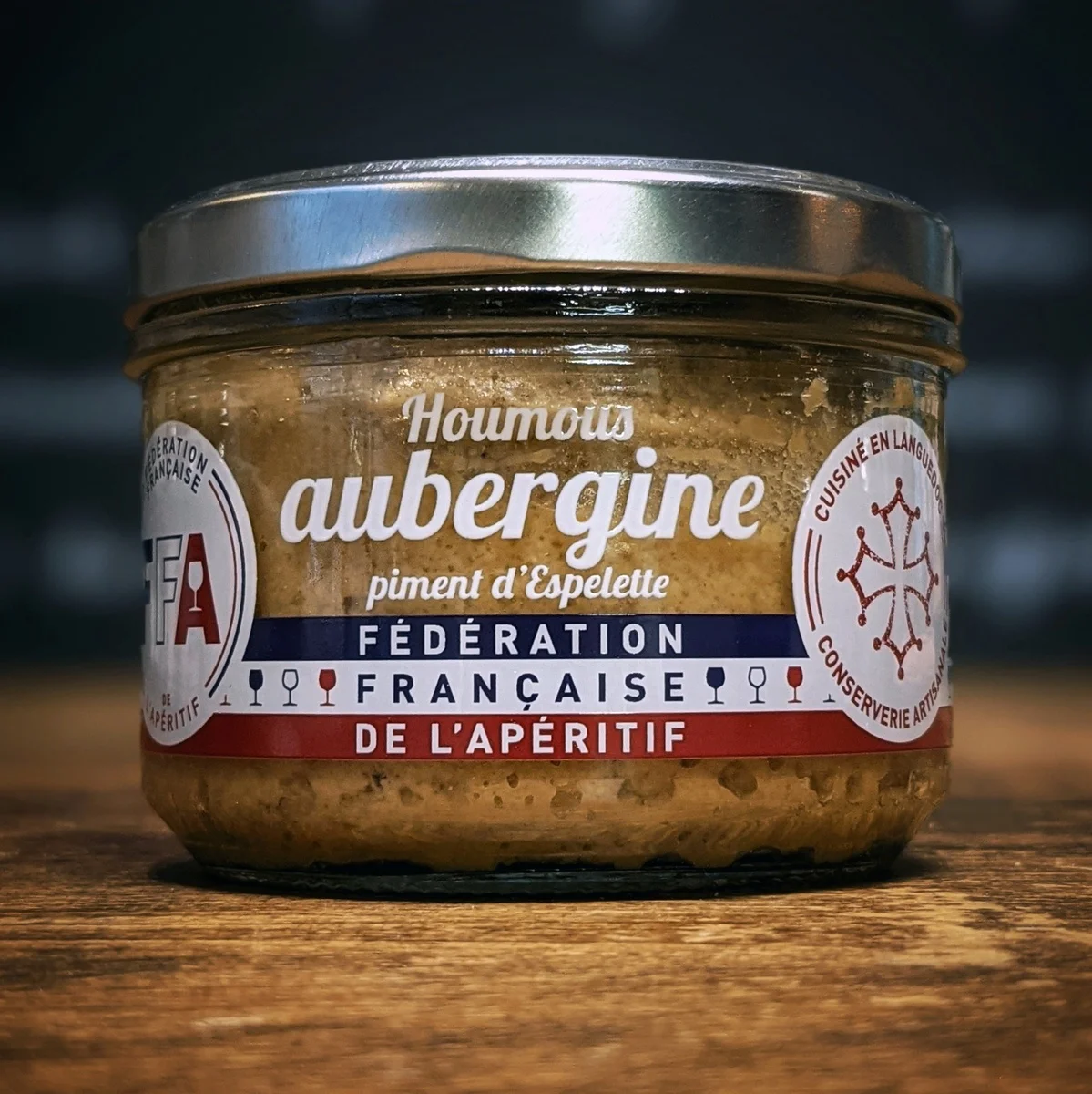 Houmous Aubergine au Piment d’Espelette – Conserverie artisanale - Édition Limitée – L’Art de la Table Française en Promotion ! - {'count': 1, 'name': 'gastronomique'}