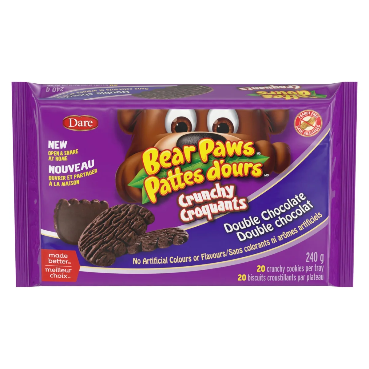 Biscuits Pattes d’ours Croquant Double Chocolat Dare 240 g - Vins Rouges Harmonieux pour Chaque Occasion - {'count': 10, 'name': 'vin'}