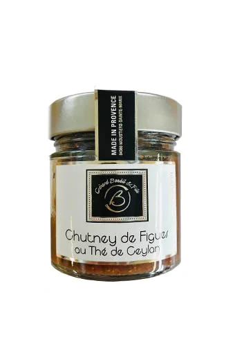Chutney de Figues au Thé de Ceylan 180gr - Vins Rouges Harmonieux pour Chaque Occasion Chutney de figue Marcel Senchou | Partenaire Albert Ménès