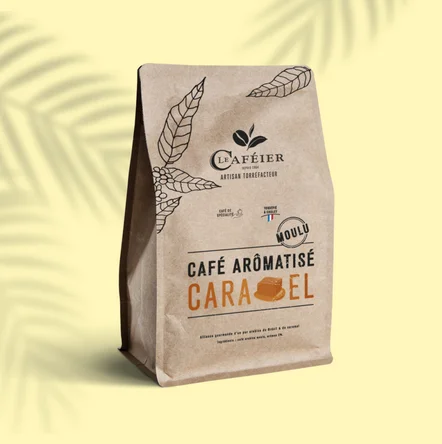 Café aromatisé caramel Lichée 125gr moulu - Éclairage de qualité avec frais de port offerts