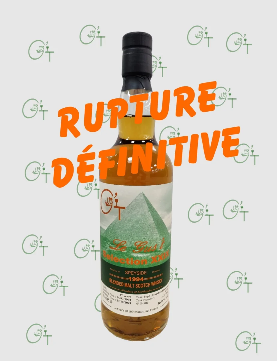 Whisky Speyside 1994, Le Gus’t, Whiskybase Selection XXIX - Vins Rouges Harmonieux pour Chaque Occasion