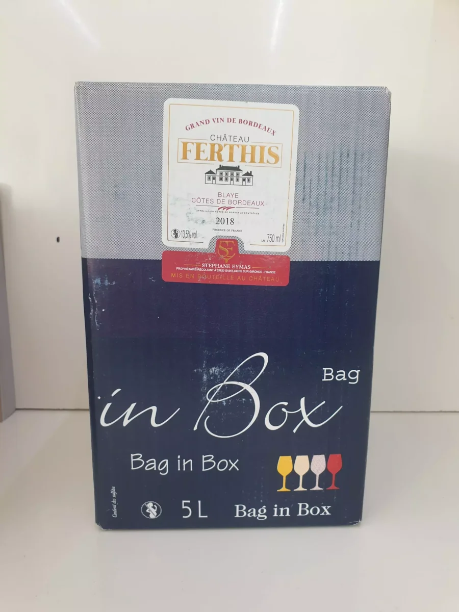 Château Ferthis BIB rouge 5 litres - Vins Rouges Harmonieux pour Chaque Occasion - Wine
