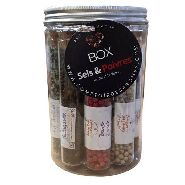Box sels et poivres du CadoMaestro Monde - Vins Rouges Harmonieux pour Chaque Occasion