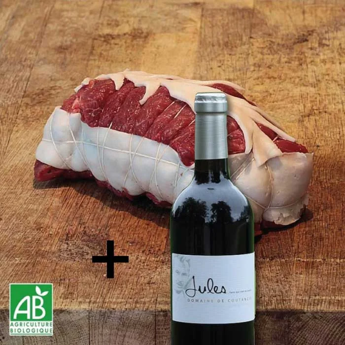 Rôti de bœuf bio*** (race limousine) 1kg + 1 Jules 2019 - Vins Rouges Harmonieux pour Chaque Occasion - {'count': 2, 'name': 'cœur'}