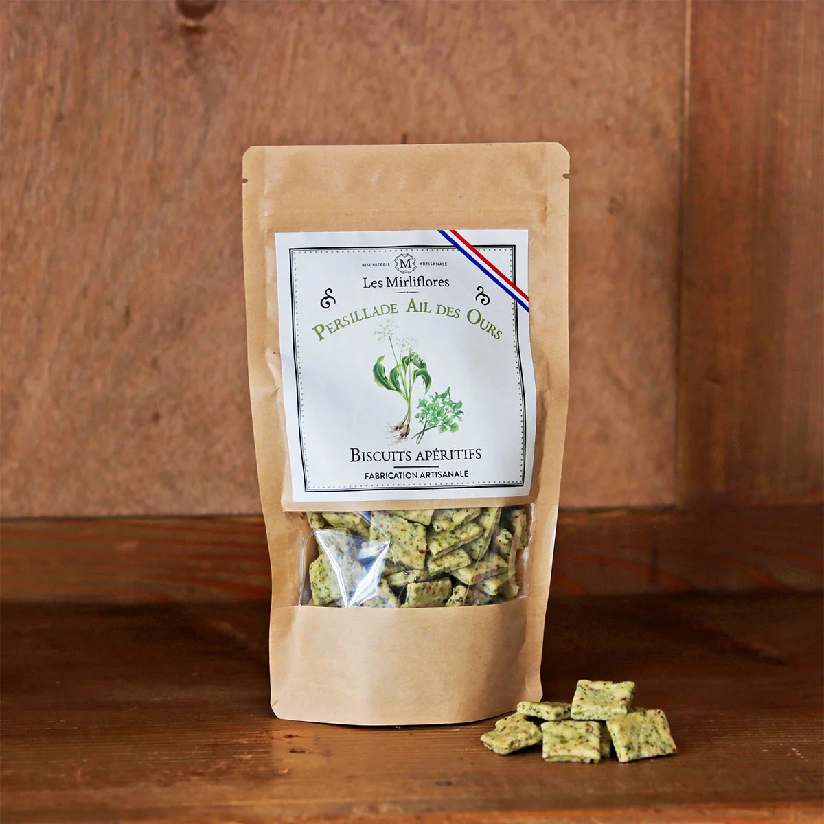 Biscuits apéritifs Persillade Ail des ours Mirliflores - Vins Rouges Harmonieux pour Chaque Occasion - {'count': 1, 'name': 'Pressoirdugatinais.fr'}