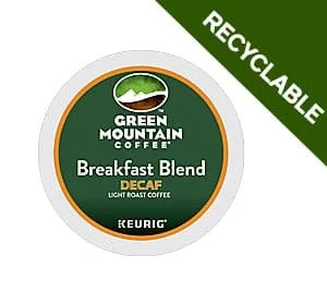 Green Mountain Coffee Decaf Breakfast Blend Recyclable Light Roast cups 24ct Saldi Straordinari Offerte Speciali Disponibili Adesso