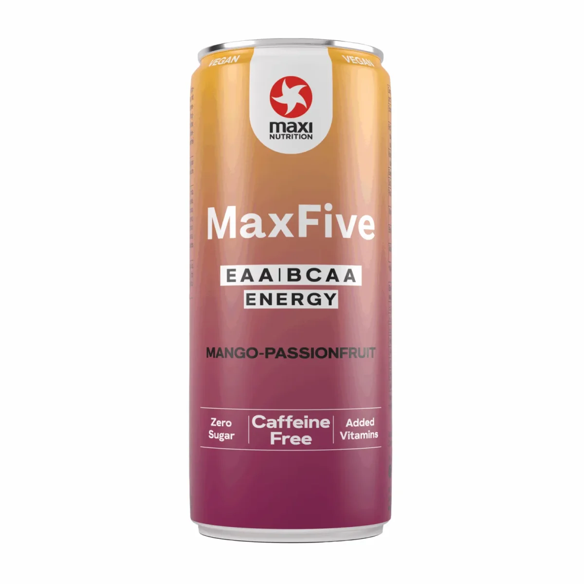 MaxiNutrition MaxFive Energy Drink Mango Passionfruit blik 12x Vins Rouges Harmonieux Occasion