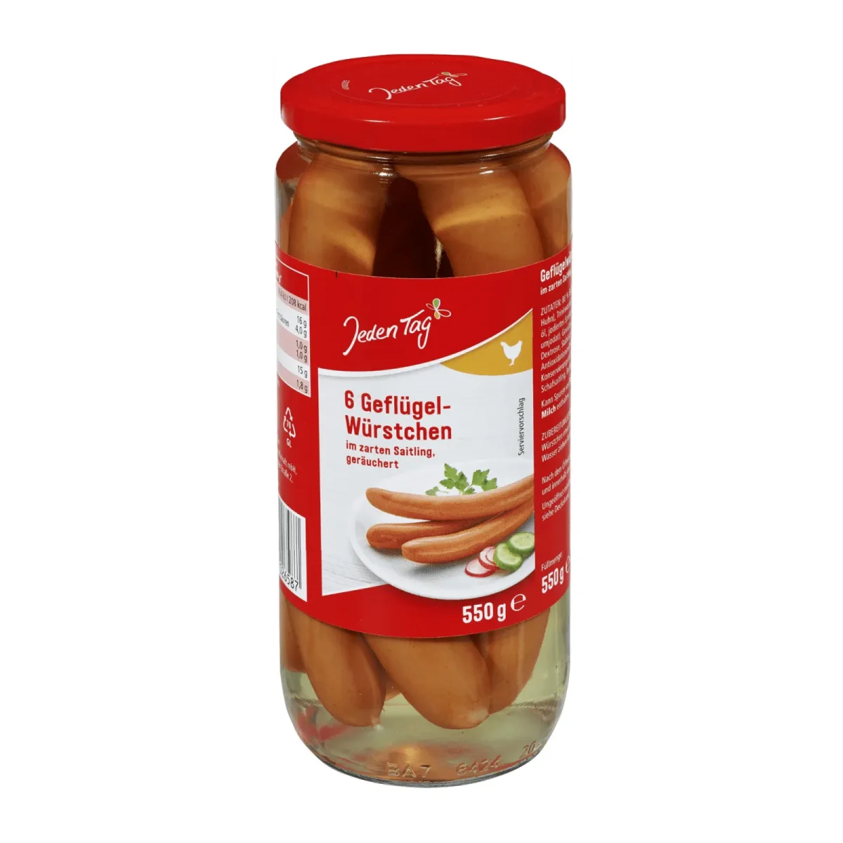 Jeden Tag Geflügelwürstchen (12x 6×41,6gr) - Vins Rouges Harmonieux pour Chaque Occasion - Curius