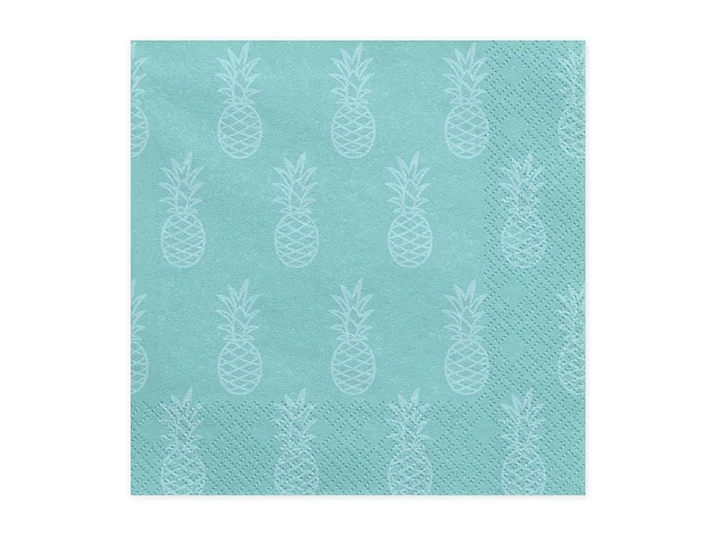 Serviettes bleues Aloha-Ananas - ​Boulangerie-Pâtisserie | Pain au Levain & Viennoiseries​ - Chocolat