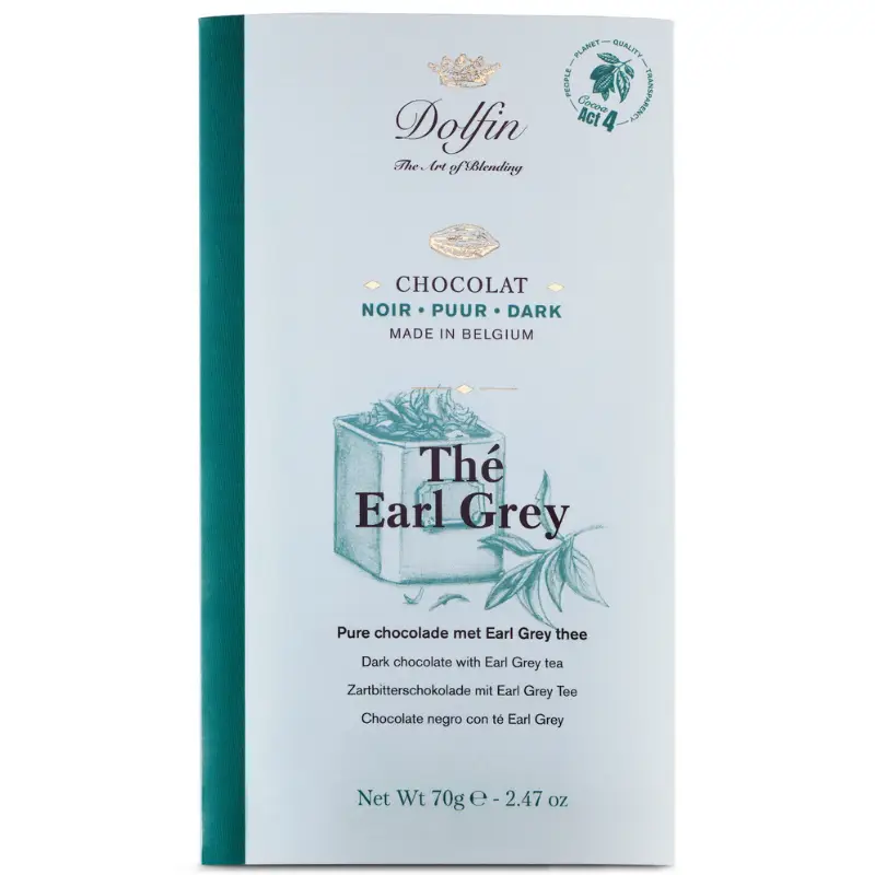 Tablette Chocolat Noir Dolfin Thé Earl Grey Vins Rouges Harmonieux Occasion