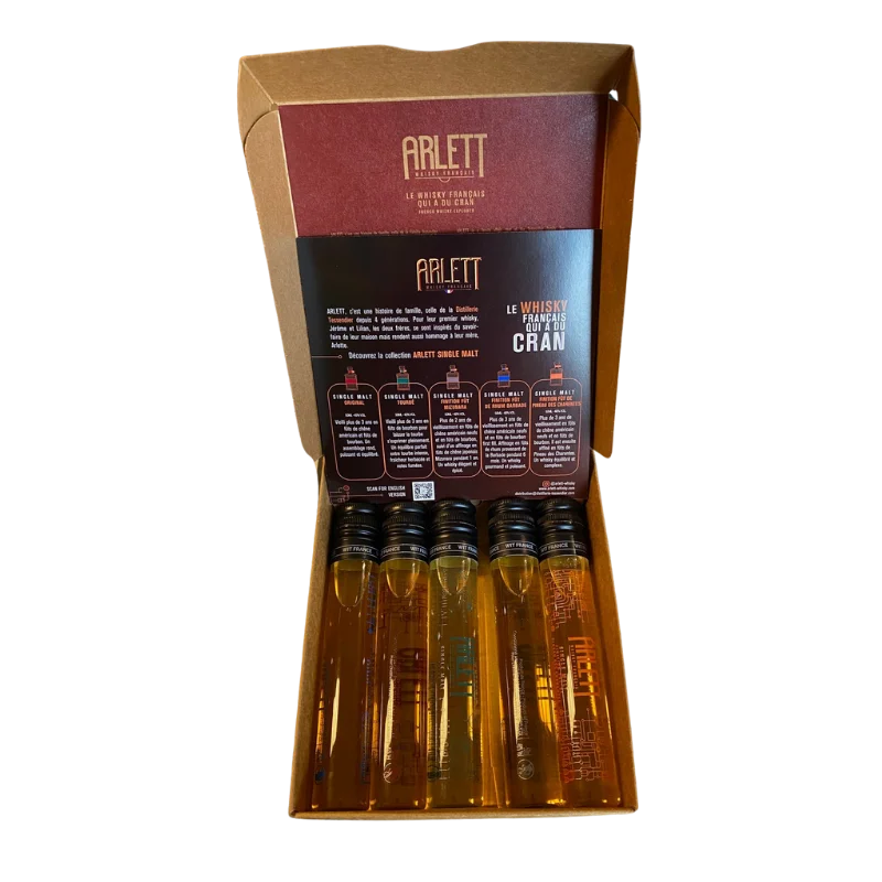 COFFRET WHISKY ARLETT 5X5CL - Vins Rouges Harmonieux pour Chaque Occasion - Whiskies