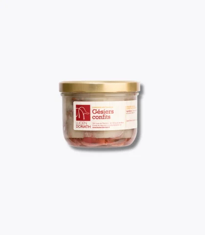 Conserve de gésiers de canard confits - Vins Rouges Harmonieux pour Chaque Occasion Confit de gésiers de canard - IGP Gers - 100g - Les saveurs du moulin