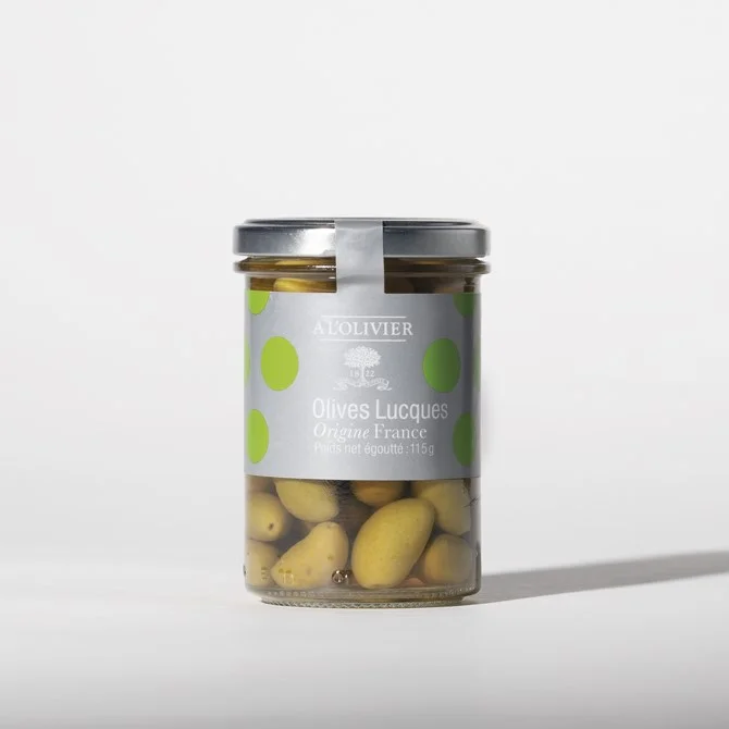 Olives vertes de Lucques du Languedoc 115grs - Vins Rouges Harmonieux pour Chaque Occasion - {'count': 1, 'name': 'Green'}