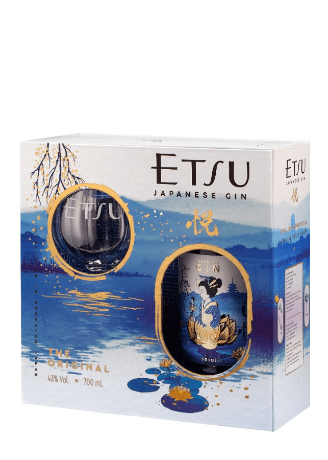 Coffret ETSU Original Gin + 1 verre - Vins Rouges Harmonieux pour Chaque Occasion - Cocktail