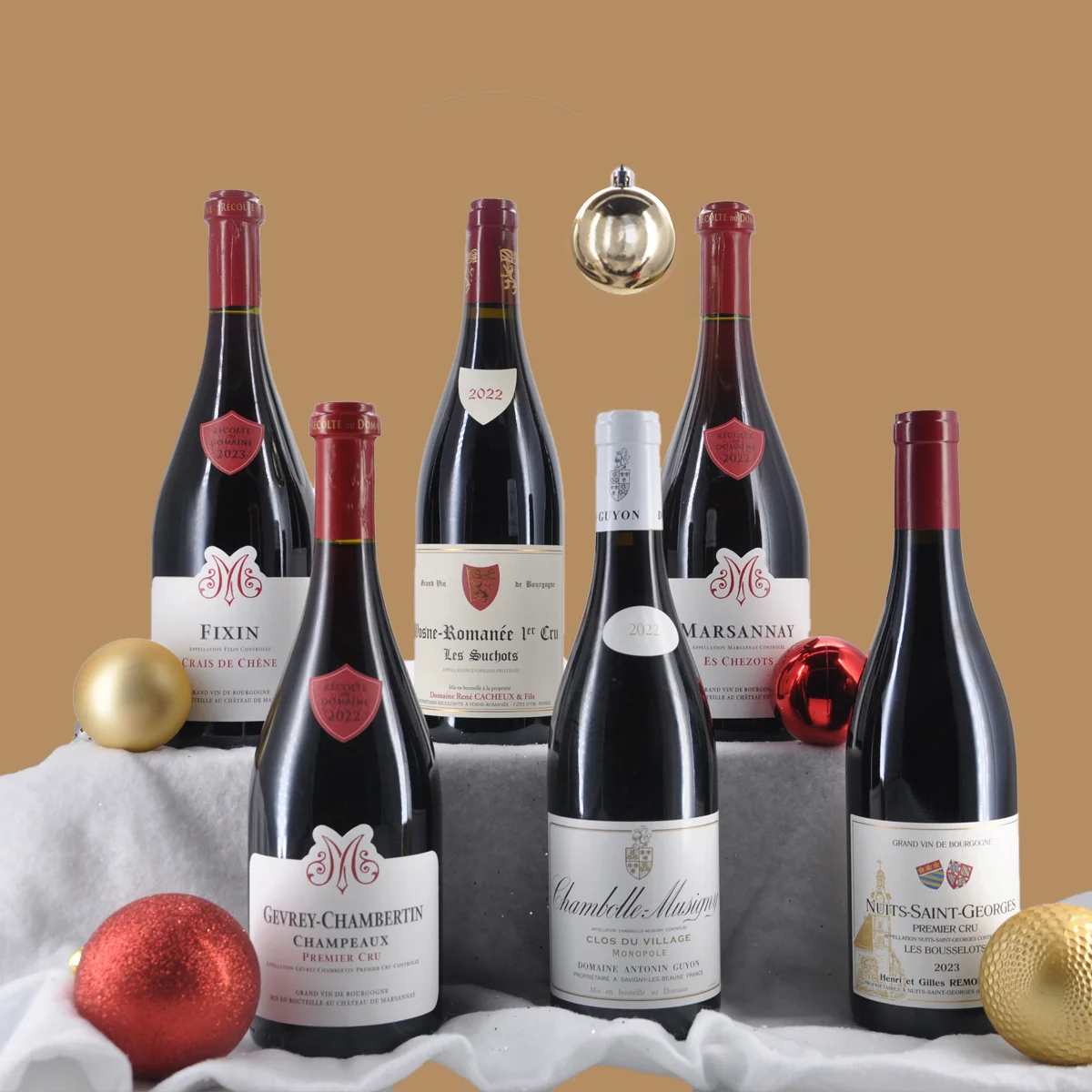 Sélection Fleurons de la Côte Vignes de Nuits – lot de 6 - Vins Rouges Harmonieux pour Chaque Occasion