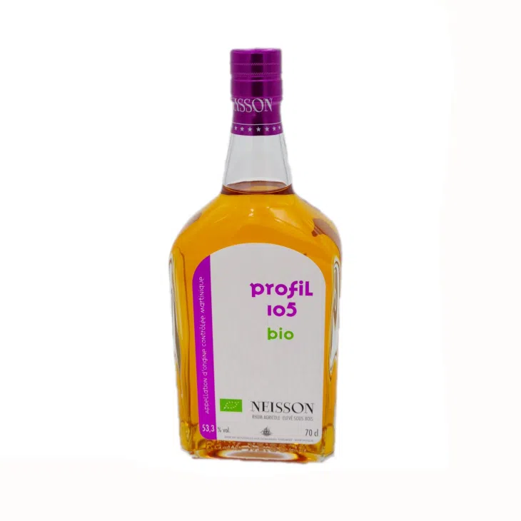 Neisson – Profil 105 Bio – Rhum Ambré 53,3° 70cl - Vins Rouges Harmonieux pour Chaque Occasion - Rhum vieux bio