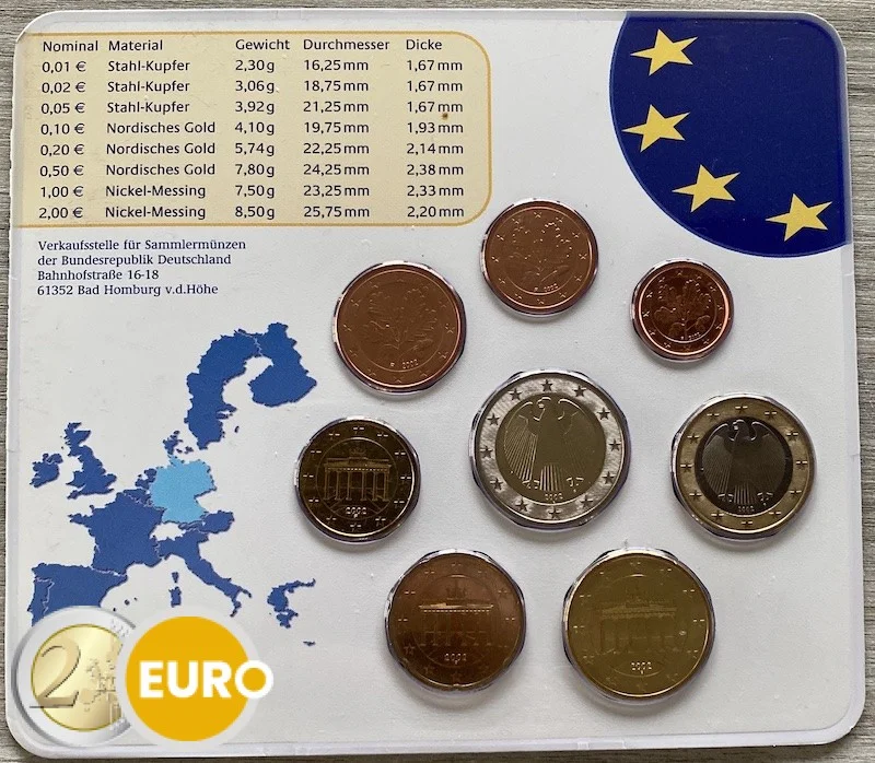 Euro set BU FDC Germany 2002 F - Vins Rouges Harmonieux pour Chaque Occasion - {'count': 1, 'name': 'Pack'}