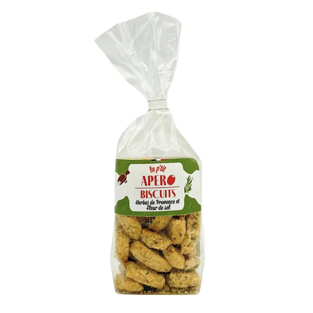 Biscuits à la fleur de sel et herbes de Provence 100g - Vins Rouges Harmonieux pour Chaque Occasion Crackers Fleur de sel 100g | Mas des agriculteurs