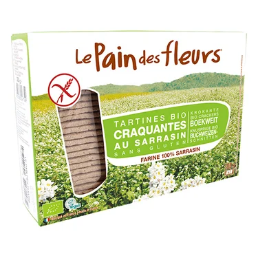 Tartines Unité Craquantes au Sarrasin Sans Gluten Le Pain des Fleurs 150 g - ​Boulangerie-Pâtisserie | Pain au Levain & Viennoiseries