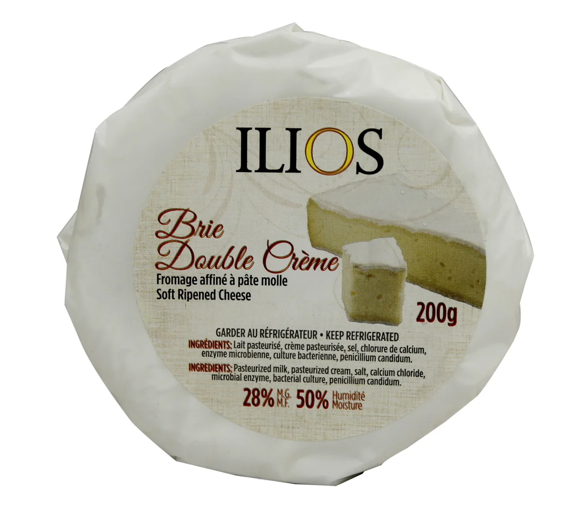 Fromage Brie double crème Ilios 200 G - Vins Rouges Harmonieux pour Chaque Occasion - {'count': 1, 'name': 'crèmes'}