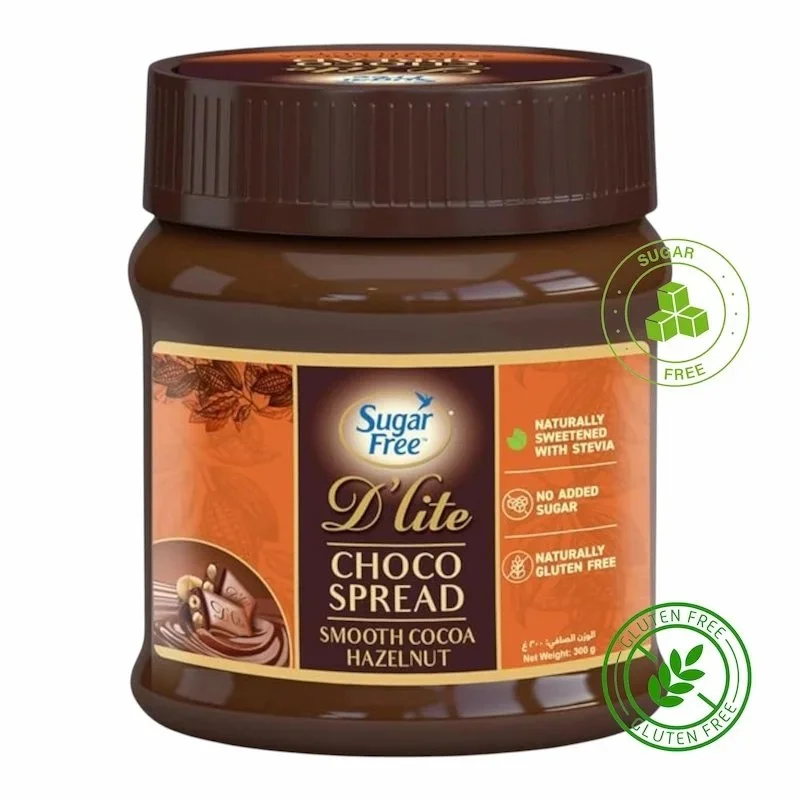 D Lite Pate a Tartiner fraîche Chocolatee Sans Sucre – Noisette & Cacao Onctueux 300g - ​Boulangerie-Pâtisserie | Pain au Levain & Viennoiseries