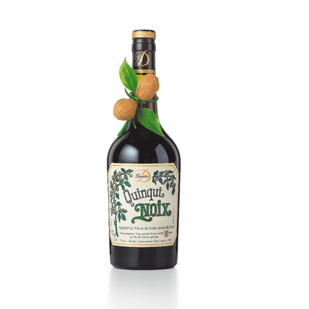 Le Quinquinoix (apéritif de vin et de noix) 75cl - Édition Limitée – L’Art de la Table Française en Promotion ! Apéritif à base de vin, aux feuilles de Noix AB* - La Source Distillerie