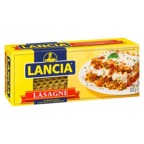 Lasagne Lancia 500 g - Vins Rouges Harmonieux pour Chaque Occasion - {'count': 1, 'name': 'cheddar'}