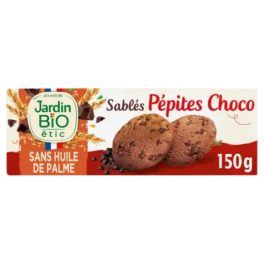 JB sablés pépites tout chocolat bio 150 g - E-shop mondial – Produits durables, modernes et accessibles partout - u bio sablé pépite chocolat gramme e-shop produit
