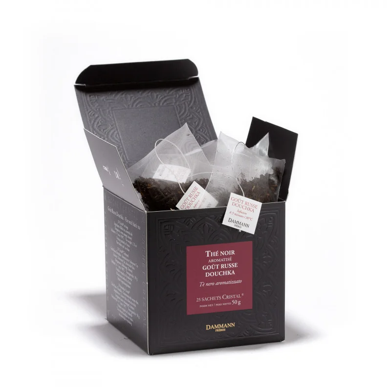 Dammann Frères sachets Cristal Goût Russe Douchka 50g - Vins Rouges Merling Harmonieux pour Chaque Occasion