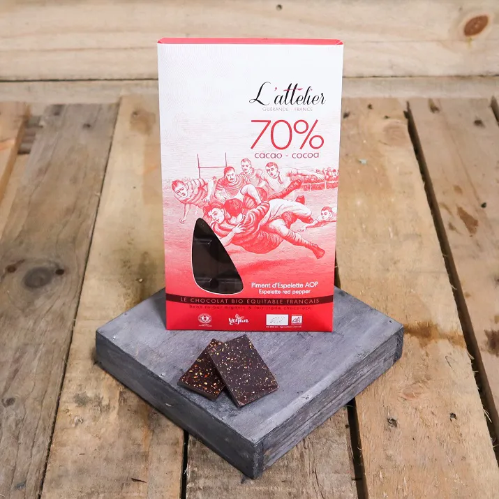Chocolat / Noir 70% au piment d’Espelette - Vins Rouges Harmonieux pour Chaque Occasion - {'count': 1, 'name': 'noires'}