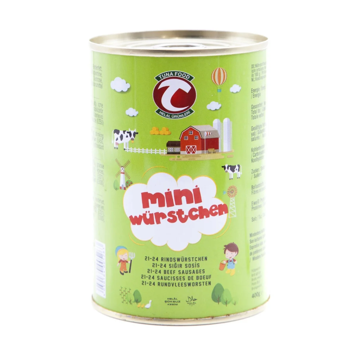 TUNA SAUCISSON %100 BOEUF Mini 200G (Boite) - ​Boulangerie-Pâtisserie | Thiriet Pain au Levain & Viennoiseries