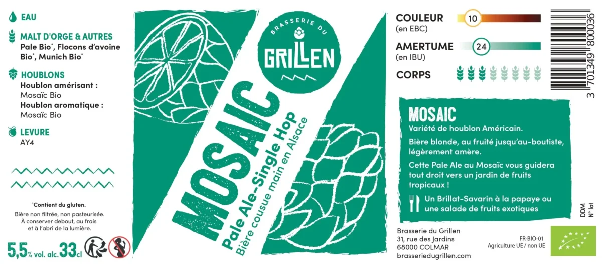 Mosaic – Pale Ale - Vins Rouges Cuvée Harmonieux pour Chaque Occasion