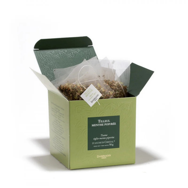 Dammann Frères sachets Cristal Tilleul Menthe poivrée 50g - Vins Rouges Harmonieux pour Chaque Occasion - {'count': 1, 'name': 'modèles'}