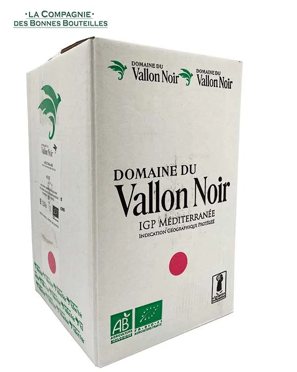 vin rosé-IGP méditerranée- Vallon Noir - Bib Bio 5L - magasin Vins Rouges Harmonieux pour Chaque Occasion