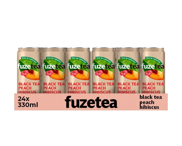 Fuze Tea Black Peach Hibiscus Blik Sleek (24x 33cl) - Vins Rouges Harmonieux pour Chaque Occasion Achat