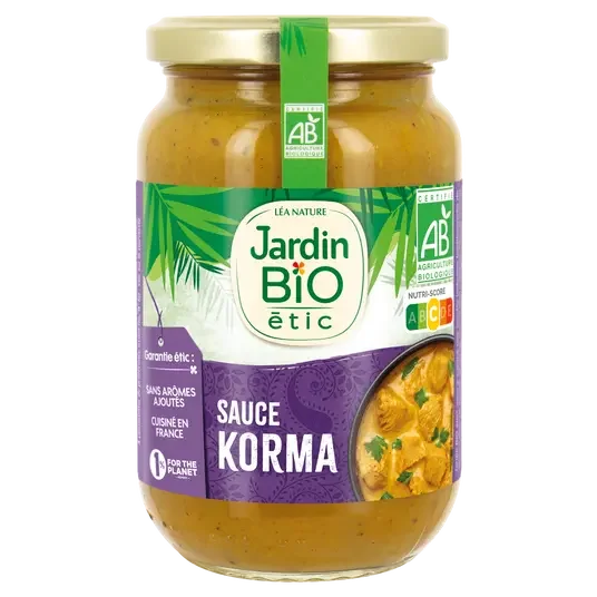 JBE Sauce Korma 330g - @thesocialfood E-shop mondial – Produits durables, modernes et accessibles partout