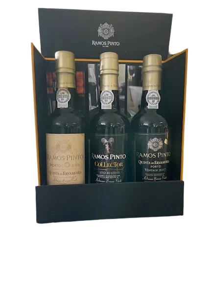 Coffret 3 Portos Ramos Pinto 37,5 cl : Porto 10 ans Quinta de Ervamoira, Collector Real et Vintage 2007 - Vins Rouges Harmonieux pour Chaque Occasion