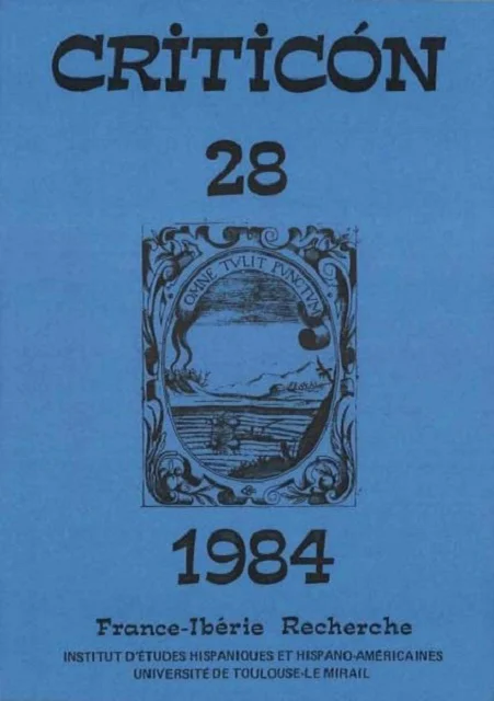 Criticón n° 28 - Vins Rouges Harmonieux pour Chaque Occasion Le temps et l'espace dans le Criticón - Persée