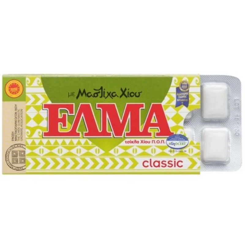 Chewing-gum au Mastic de Chios Classic POD ELMA 13gr - Vins Rouges mousseux Harmonieux pour Chaque Occasion