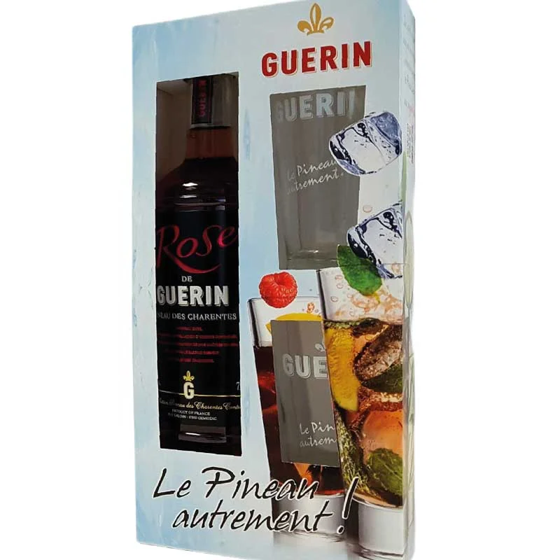 Coffrets cocktail Box Guérin Pineau des Charentes + 2 verres - Vins Rouges Harmonieux pour Chaque Occasion DISTRIBUTION