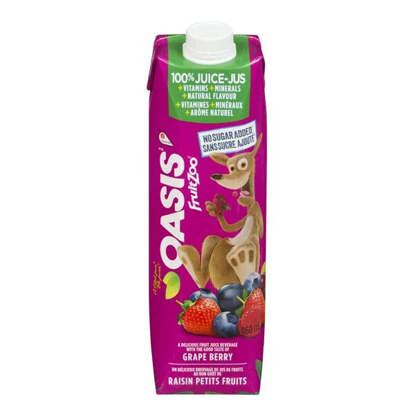 Oasis Jus de raisin et petits fruits, FruitZoo 960 mL - Vins Rouges Harmonieux pour Chaque Occasion Jus de Raisin