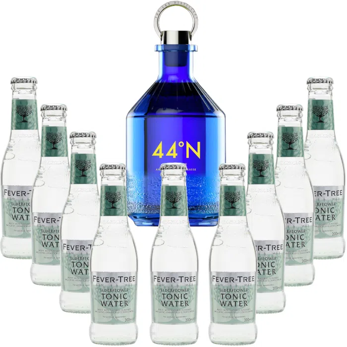 Pack Gintonic – Gin Numero 44 + 9 Fever Tree Elderflower Water - Vins Rouges Harmonieux pour Chaque Occasion - {'count': 1, 'name': 'With'}